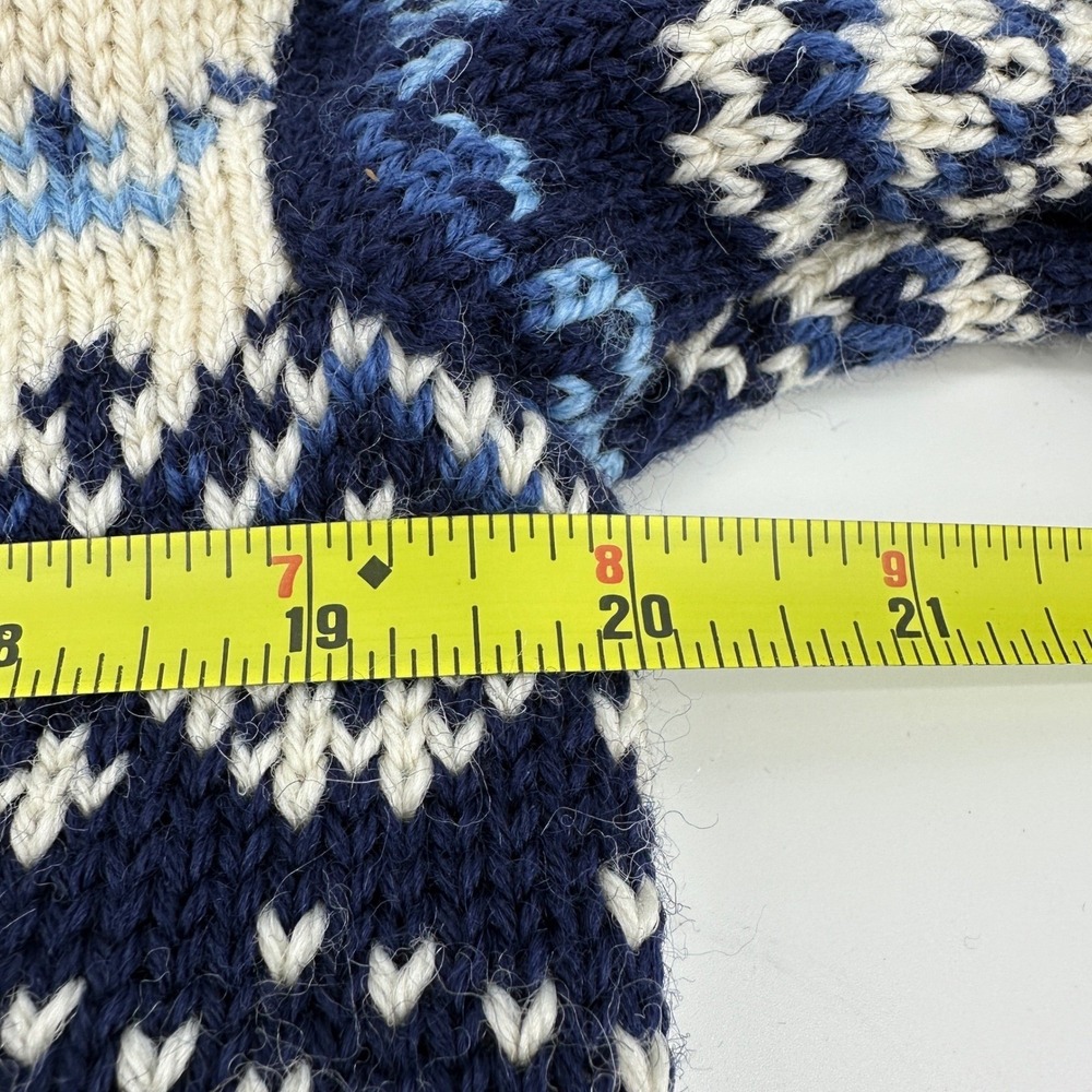 Vintage Norwegian Dale of Norway Style Wool Fair Isle Snowflake Cardigan Size XS - Picture 6 of 9